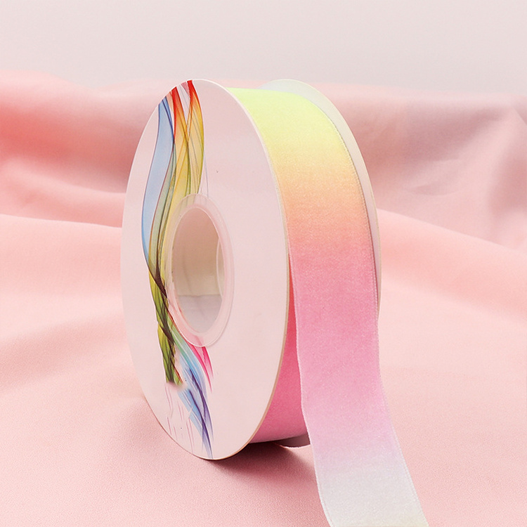 Custom logo polyester printed satin ribbon Christmas 100% polyester grosgrain flower gift broad satin edge velvet ribbon