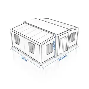 Modern Home Expandable Container House MGO PVC Floor Stainless Steel Door Container House Prefabricated