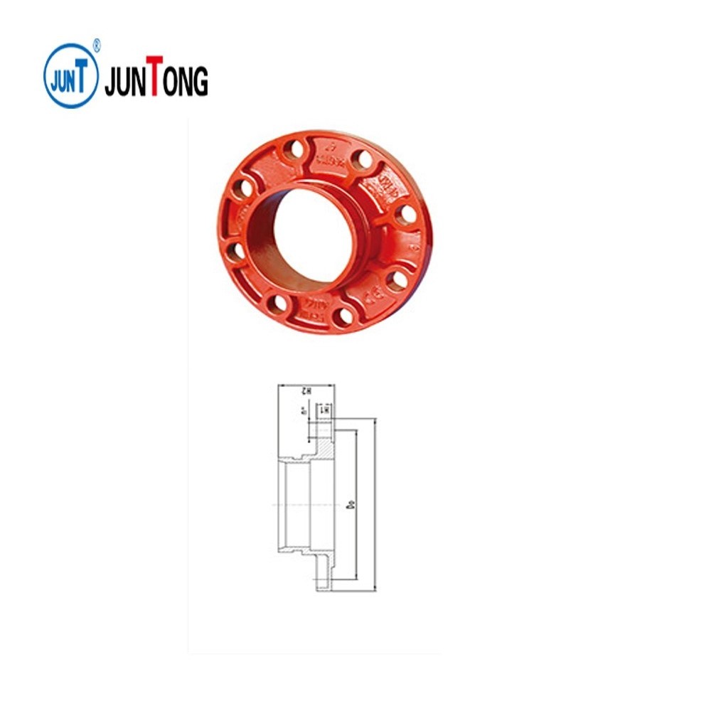 Ductile Iron Grooved Pipe Fittings Adaptor Flange