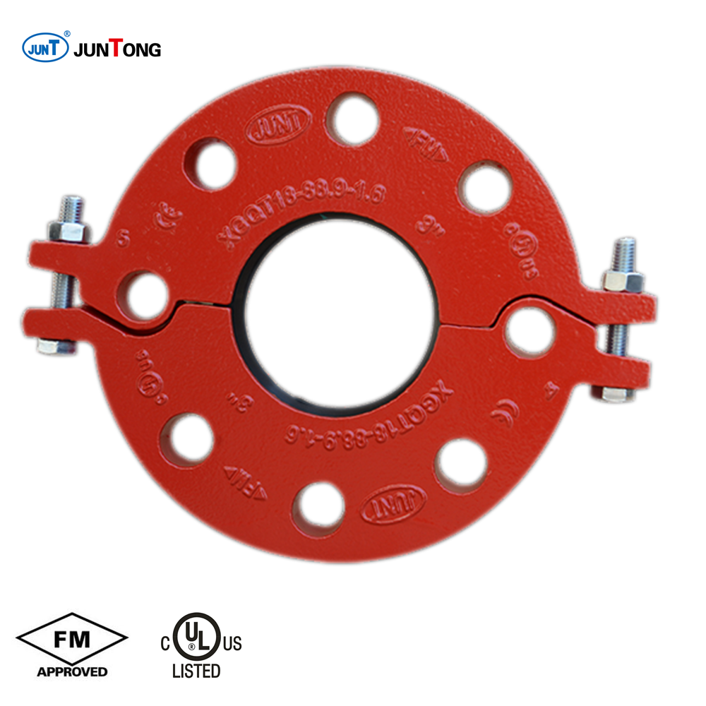 Ductile Iron Grooved Pipe Fittings Adaptor Flange