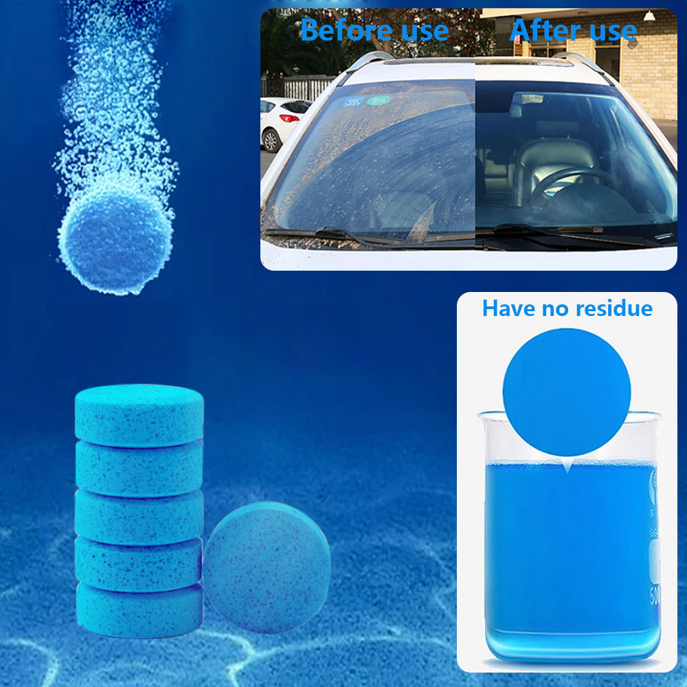 Car Glass Cleaner Solid Foaming Tablet Car Windscreen Cleaner (1pc = 1 tablet) 1pc = 4L Car Windscreen Cleaner Tablet