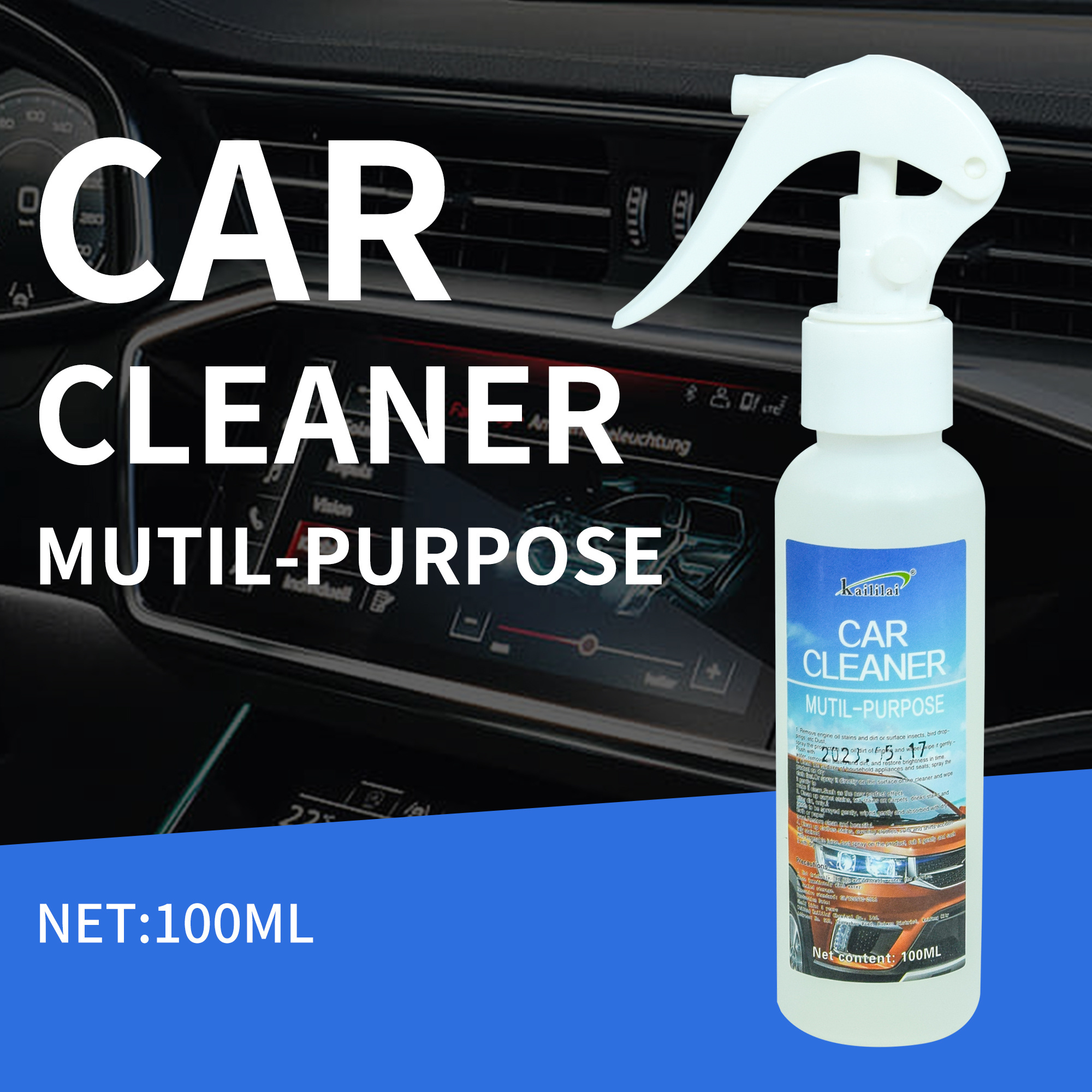 Factory Wholesale Multifunctional Car Interior Care Wash Foam Leather Cleaner Multi-Purpose Car Seat Foam Cleaner Spray