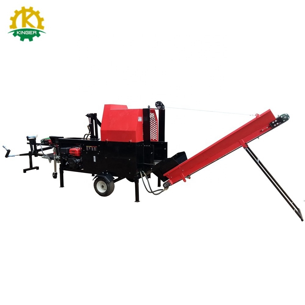 New 20T Max Splitting Force Gasoline Engine Firewood Processor Machine Diesel Log Splitter with Reliable Motor and Pump