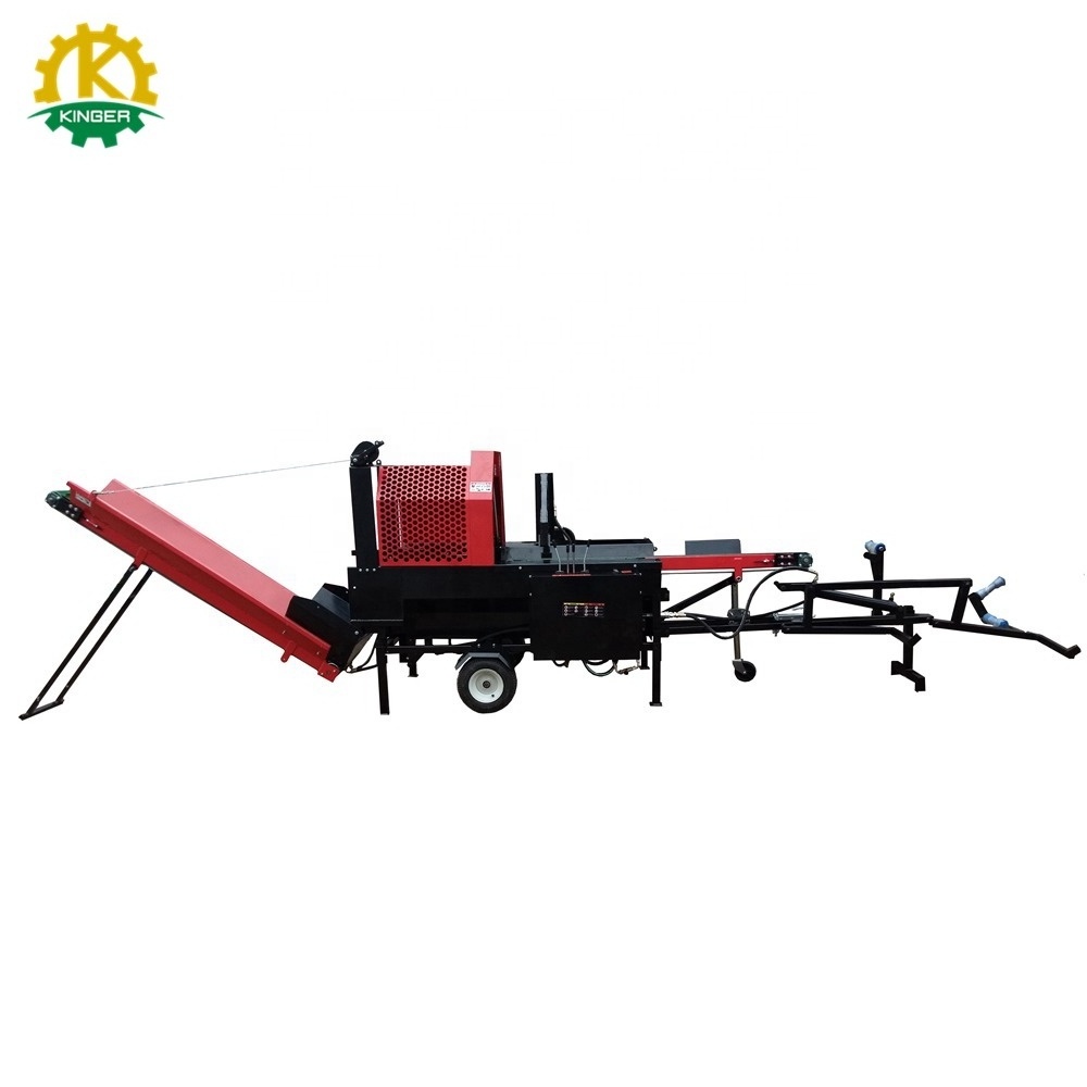 New 20T Max Splitting Force Gasoline Engine Firewood Processor Machine Diesel Log Splitter with Reliable Motor and Pump