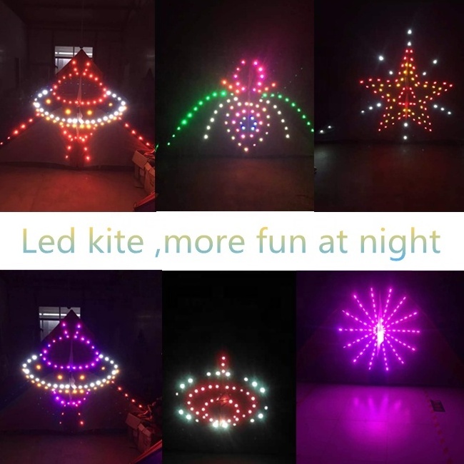 most popular led lamp kite night flash lighting kite from the kite factory