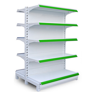 Hot Sales White Pharmacy Design Convenience Store Shelves Display Racks Gondola Retail Grocery Store Shelving