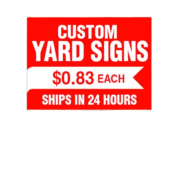 4mm corflute plastic yard signs 18x24 with H stakes yard signs cheap