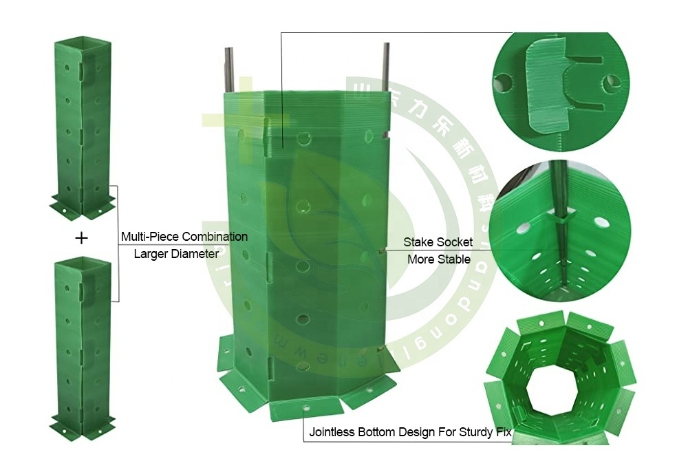 PP Corrugated Plastic Tree Tube Planting Tube Tree Guard Corex Plastic Tree Guard