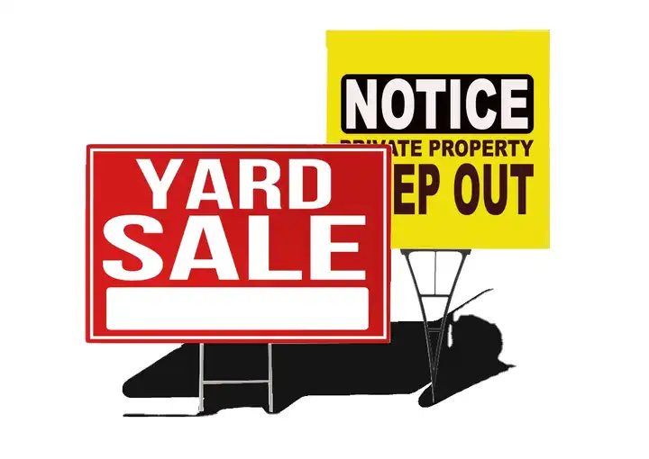 4mm corflute plastic yard signs 18x24 with H stakes yard signs cheap