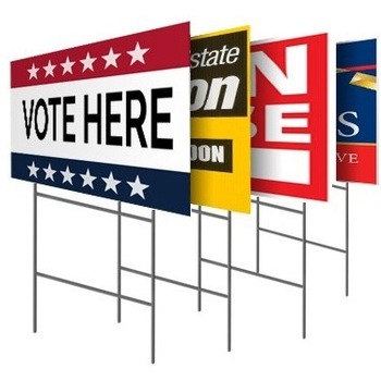 4mm 18x24 corrugated plastic sheet election campaign political signs yard signs lawn signs with H-stakes