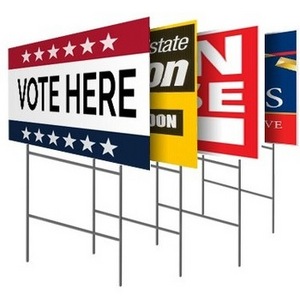 4mm 18x24 corrugated plastic sheet election campaign political signs yard signs lawn signs with H-stakes