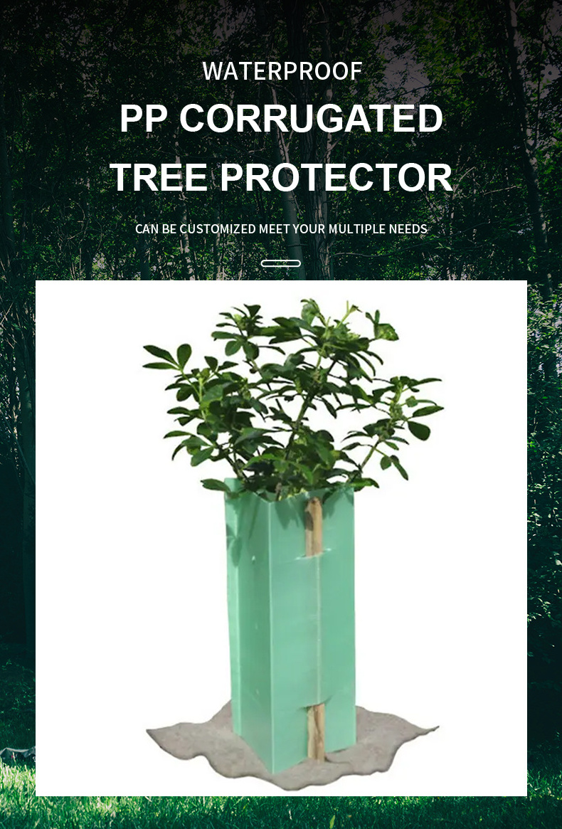 Uv Protection Corflute Correx Tree Protector Plastic Tree Tube corflute Tree Guard custom Plastic Plant Protector