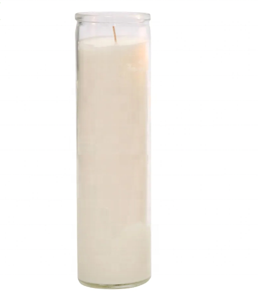 White UnScented  7 day  Candles- Tall glass jar candles