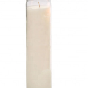 White UnScented  7 day  Candles- Tall glass jar candles