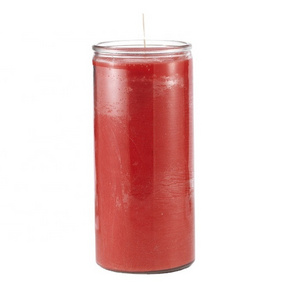 Red Candle-prayer Religion Candle 14 Day Plain Luxury Valentine's Day Cylinder Paraffin Wax Jar Birthdays Flameless DGV/OEM/ODM