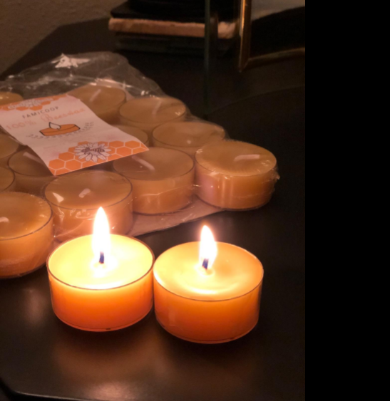 100% Pure Beeswax Tealight Candles Natural Handmade Beeswax Tea Light Candles Smokeless Natural Smell