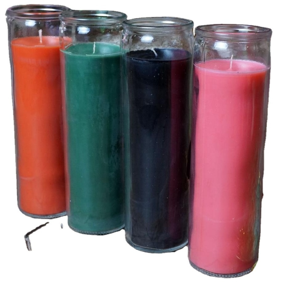 Religious Candle pray candles health candle money candles / 7 Days 9 Days Candle / Church Candle with Glass Jar