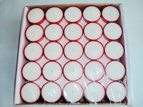 Beeswax Tealight Candle Natural Valentine's Day Paraffin Wax Holiday Round Tea Light Colored Flame CN;SHN DGV