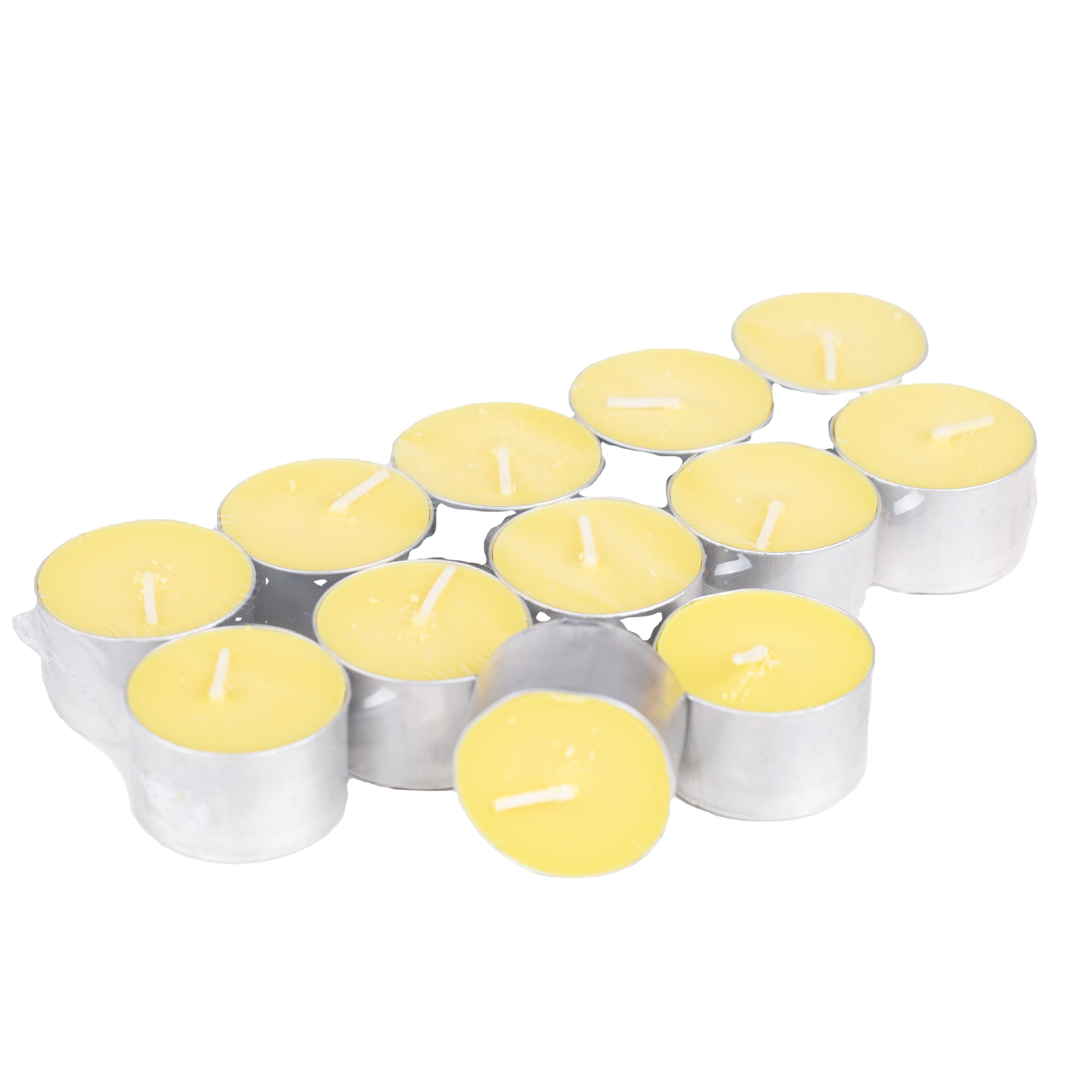 Beeswax Tealight Candle Natural Valentine's Day Paraffin Wax Holiday Round Tea Light Colored Flame CN;SHN DGV