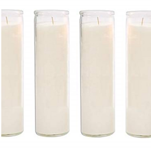 7 days Somkeles Prayer Candles Classic white  Glass  Candles/Glass Religious Candles/Chakra Candle