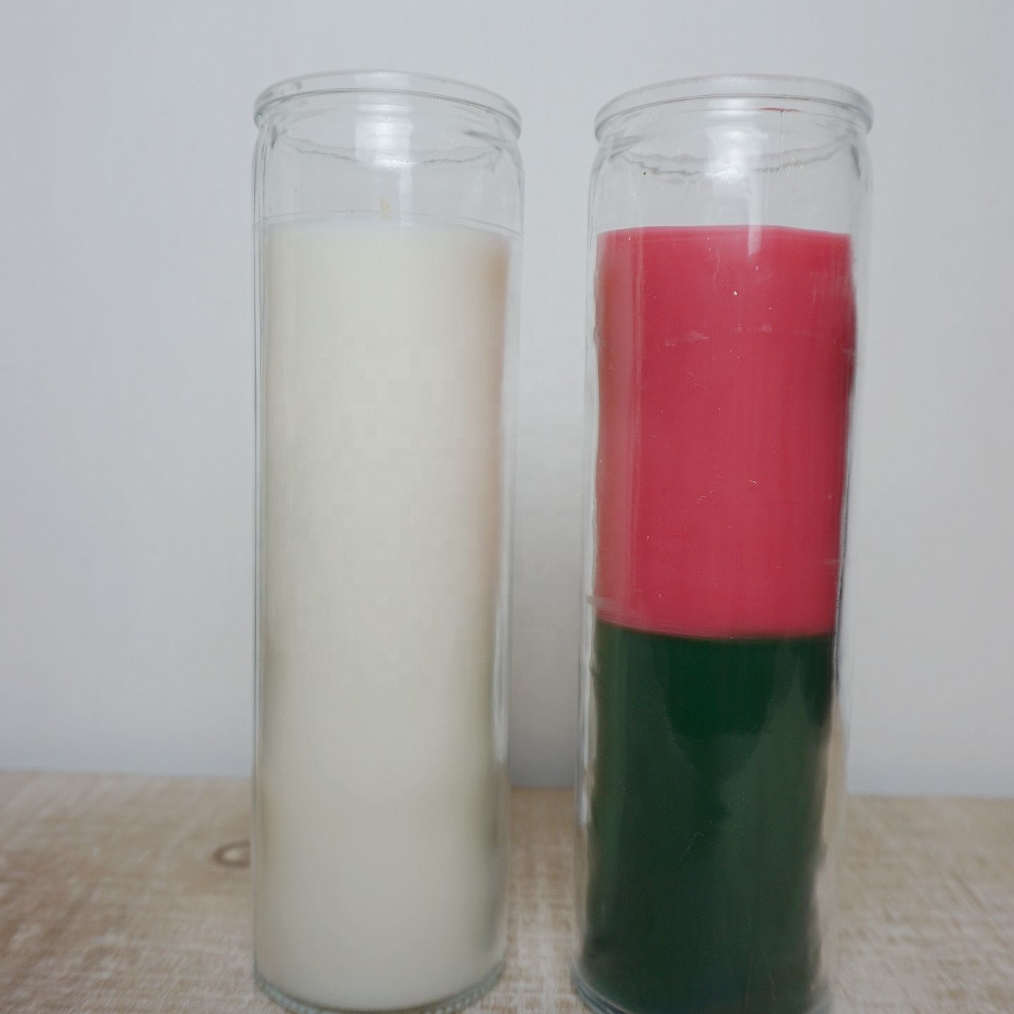 White UnScented  7 day  Candles- Tall glass jar candles