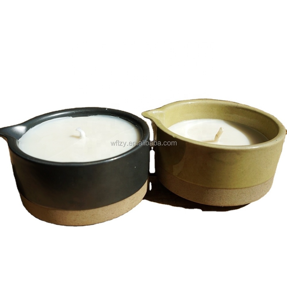 Handmade  Massage Oil Candles  Sexy Body Massage Spa Candle With Ceramic Jar