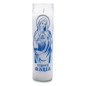 Virgin Mary 7 Day Candle White/Coexist 7 Day Candle/Santa Muerte (Holy Death) 7 Day Candle