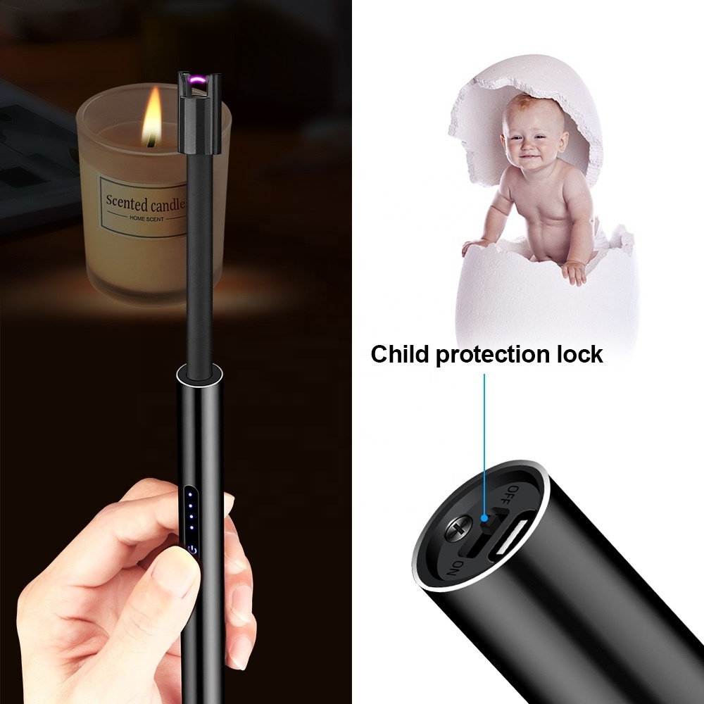 360 Degree Long Rotation Neck Plasma BBQ usb Kitchen Lighter, Custom usb bbq Lighter For Outdoor Camping BBQ