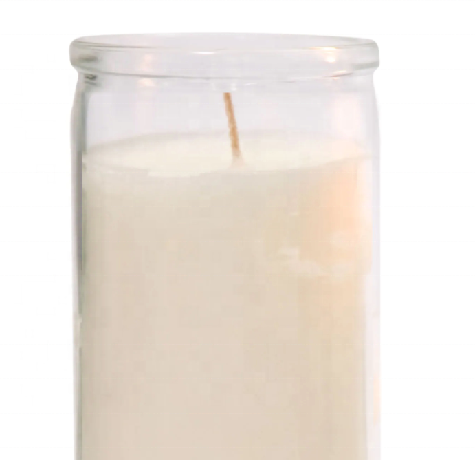 White UnScented  7 day  Candles- Tall glass jar candles