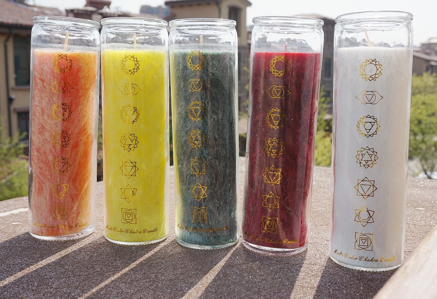 Chakra & Luck Premium Seven Chakras Layered Candle | 7 Chakras from Crown to Root