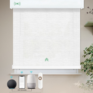 High Quality Electronically Motorized Automatic Wireless Electric Blinds Big Roller Blackout Indoor Office Use Smart Shutters