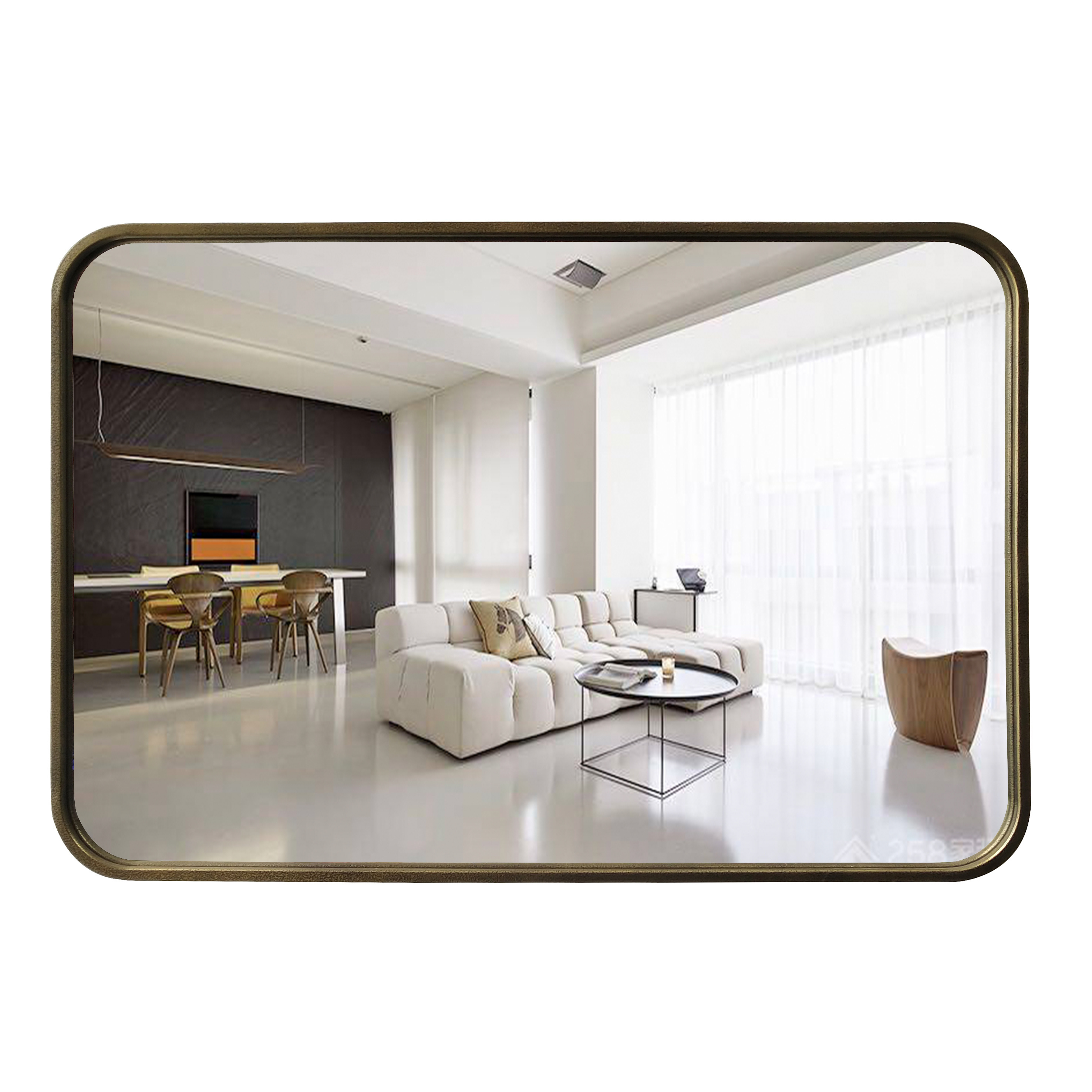 large bronze metal framed rectangular full length dressing hanging wall mirror for decor bathroom living room spiegel espejo