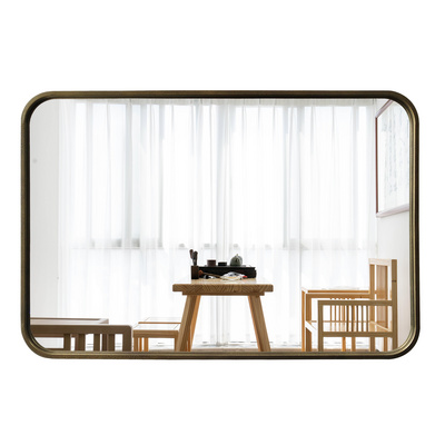 large bronze metal framed rectangular full length dressing hanging wall mirror for decor bathroom living room spiegel espejo