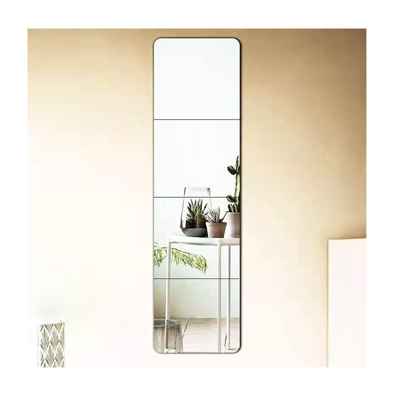 Custom Wholesale Acrylic Self Adhesive Non Glass Wall Sticker Unbreakable Living Room Bedroom Decor Reflective Mirror Miroir