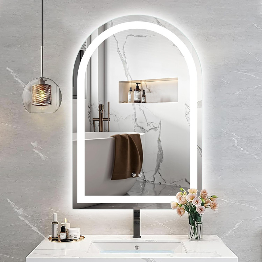 Frameless large big arched frameless wall mounted mirror contemporary wall decorative mirrors custom new design miroir spiejel