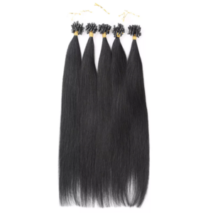 Mirco links Beads hair Vendors 100% Remy Brazilian Human Hair black Color straight style thick Micro Ring Loop Hair Extensions