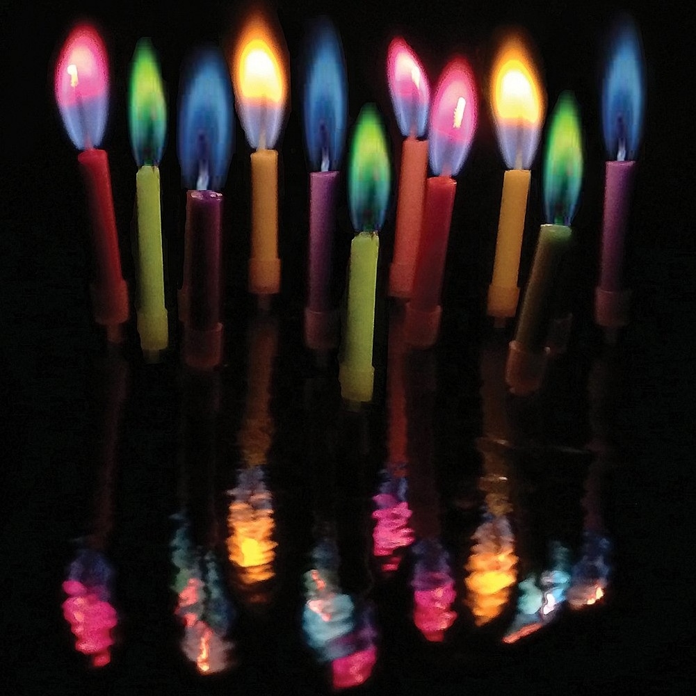 On-time Delivery Fantastic Six Multi Color Flame Candles Party Candle