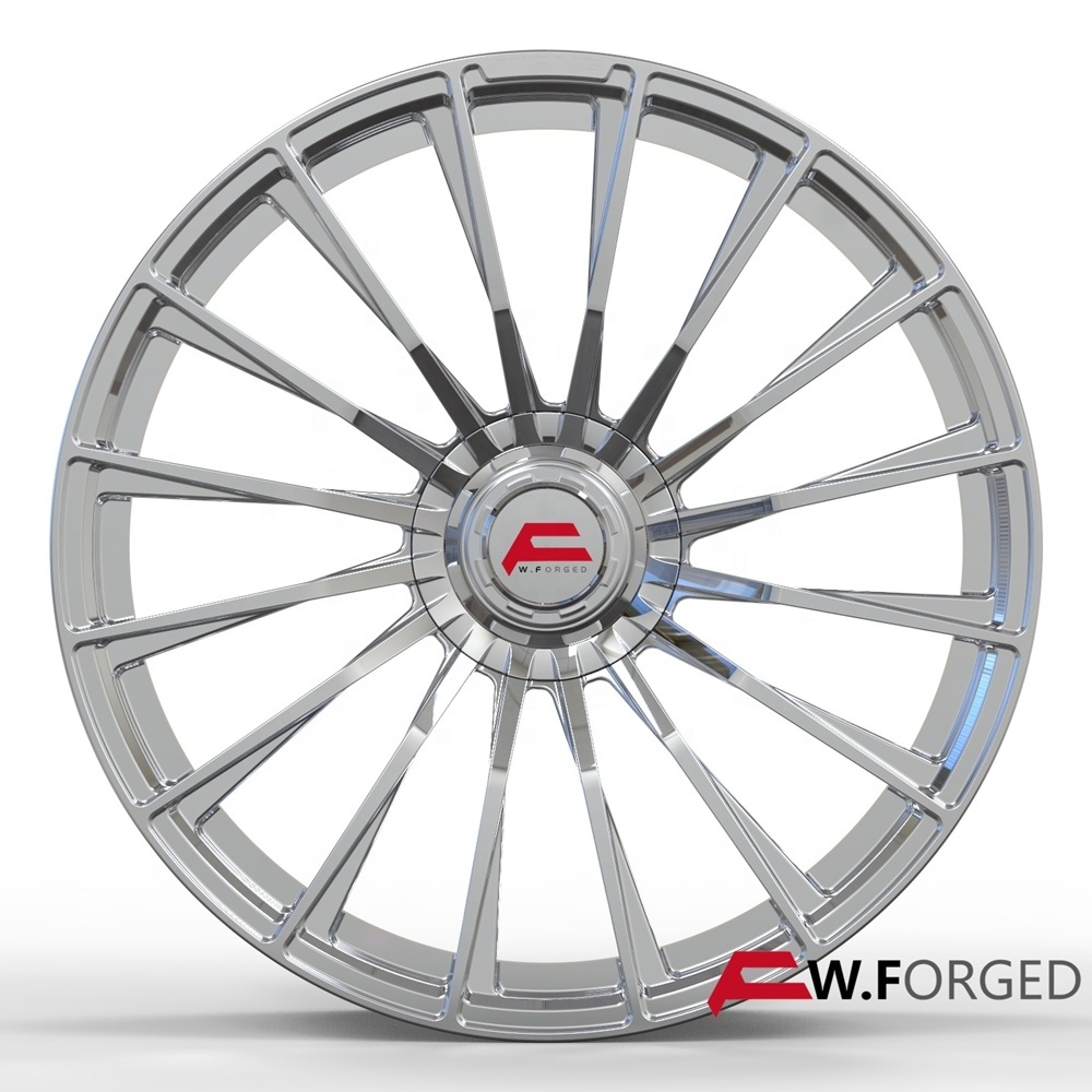 Hot sales custom multi spoke polished 18 19 20 21 22 inch 5x112 5x114.3 5x120 forged alloy passenger car wheels rims