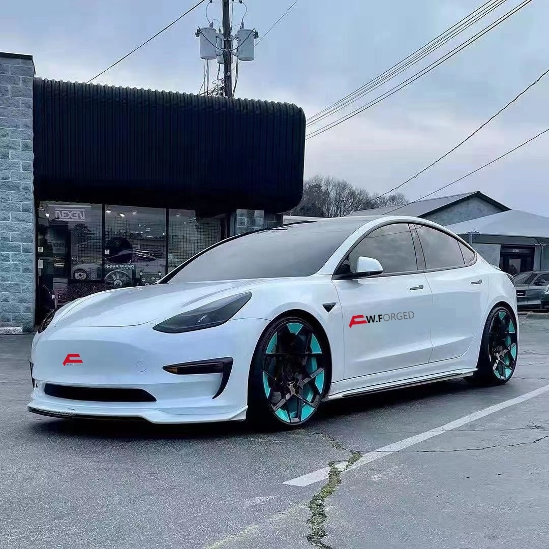 Custom 18 19 20 21 inch forged alloy rims for Tesla model S model 3 model X  5x120 5x114.3 5x110 forged wheels