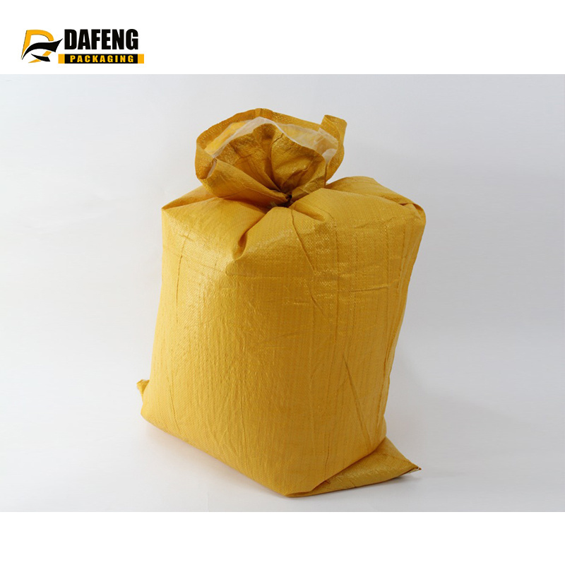 DAFENG Manufacturer Rice bag 25kg 50kg plastic sand cement packaging bags poly PP woven sacks for chemical fertilizer food