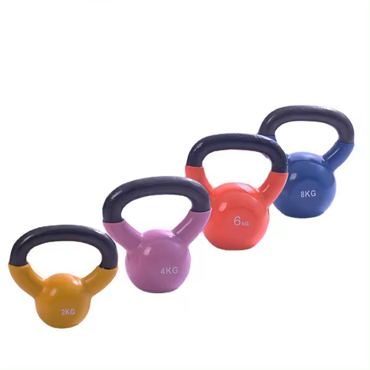 Factory direct colorful neoprene and vinyl coated cast iron kettlebell Cheap Price Cast Iron Kettlebell