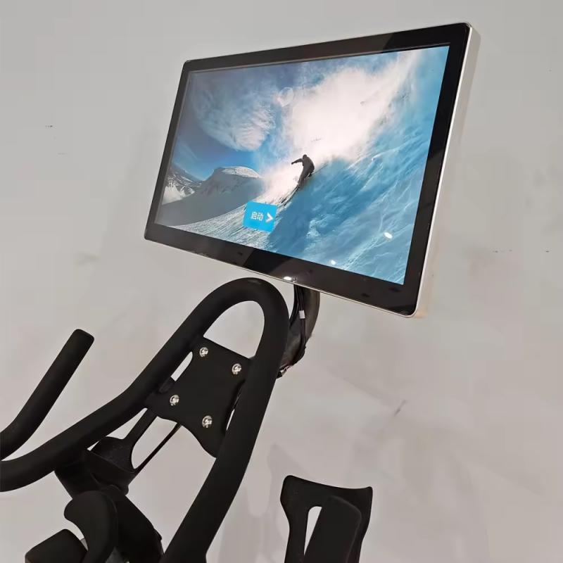 2024 Hot sale Muscle Building Cardio Fitness Equipment 18.5'' Touch Screen Spin Spinning Exercise Bike