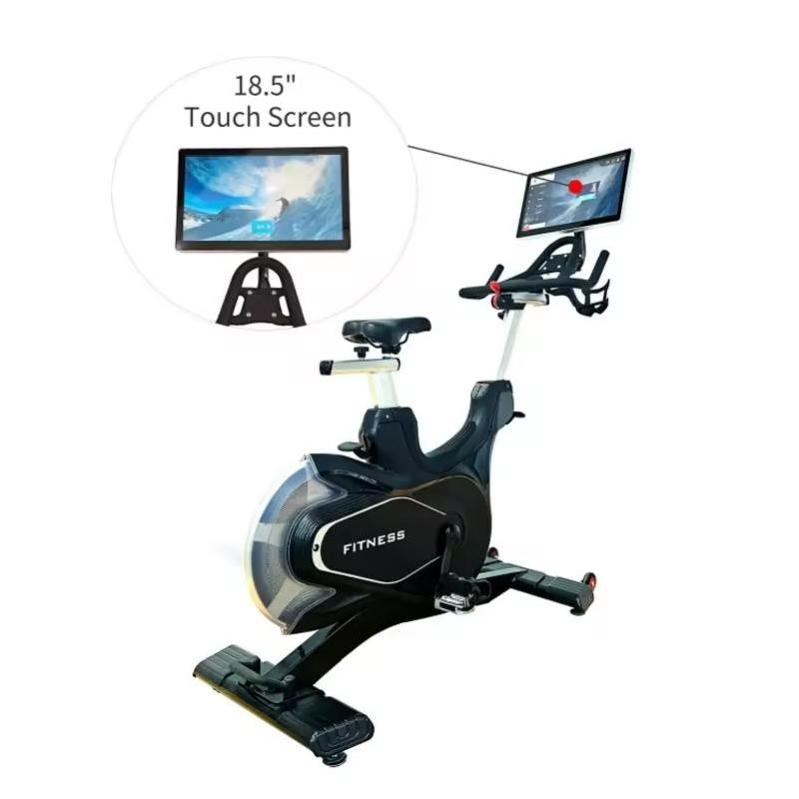 2024 Hot sale Muscle Building Cardio Fitness Equipment 18.5'' Touch Screen Spin Spinning Exercise Bike