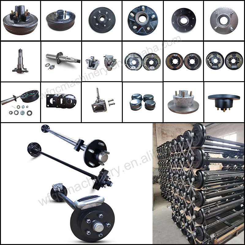 Hot Sale 9 Inch 1000kg Payload Trailer Axle Parts Drum Brakes for Mobile Home Trailer