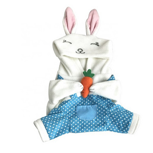 Custom OEM bunny cotton clothing small boy dog cat cloth for rabbit pet rabbit clothes