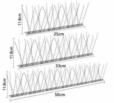 factory sales 304 stainless steel bird spikes anti pigeon pest bird repellent roofing spikes bird thorns