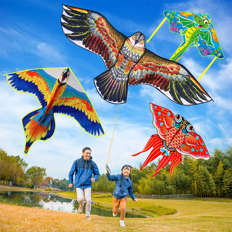 Free shipping dragon kites flying butterfly eagle outdoor toys for kids cartoon Diamond pakistan valves tube paper kites