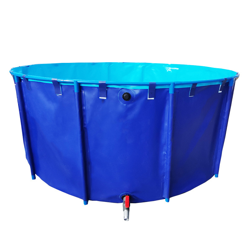 Customizable Outdoor Canvas Fish Tank Foldable Tarpaulin Fish Tank PVC Culture Round Fish Pond