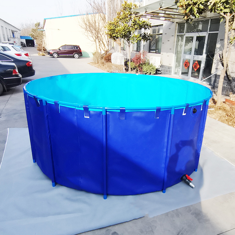 Customizable Outdoor Canvas Fish Tank Foldable Tarpaulin Fish Tank PVC Culture Round Fish Pond