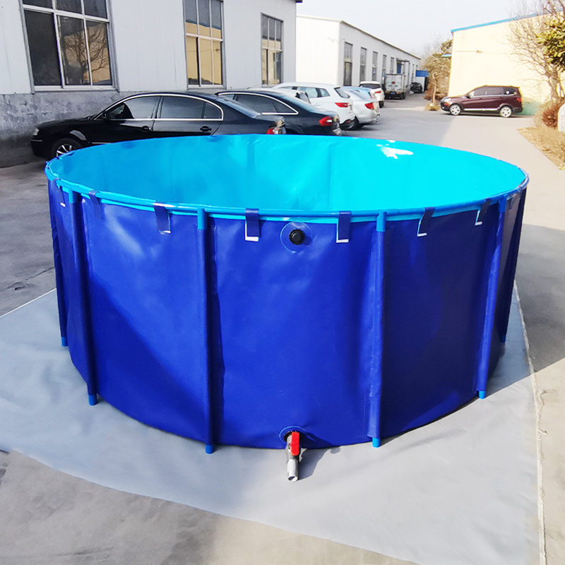 Customizable Outdoor Canvas Fish Tank Foldable Tarpaulin Fish Tank PVC Culture Round Fish Pond